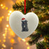 Newfoundland in Santa Hat Christmas Heart Bauble